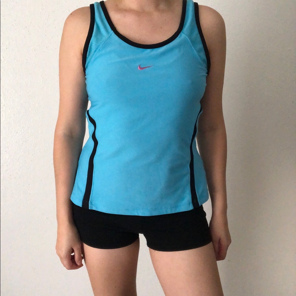 Nike Dri Fit Shirt Blue Women Sz Sm